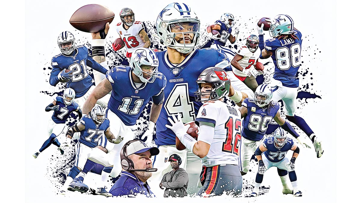 The Dallas Cowboys Football Team Helmet and Stars Greeting Card by