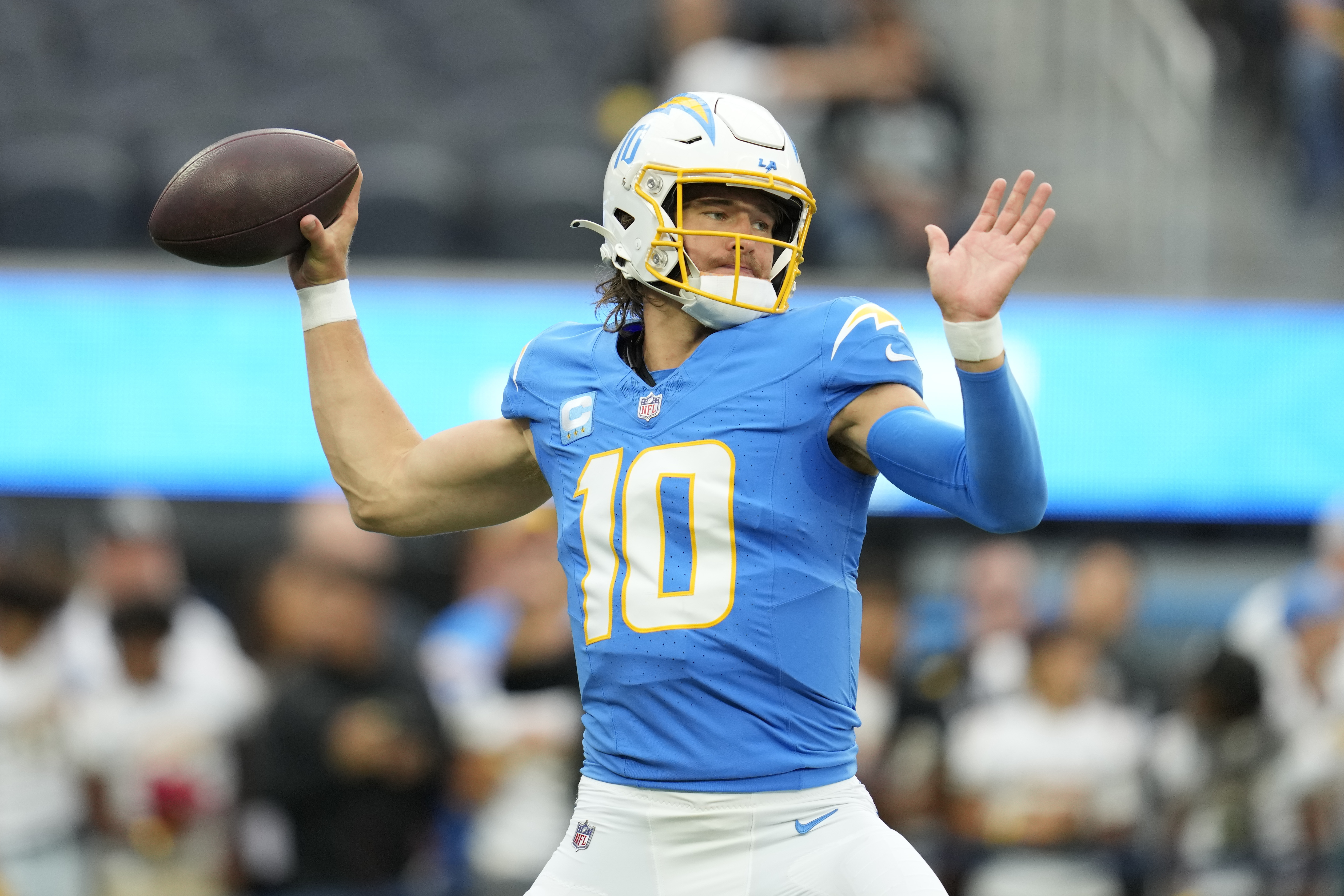 Justin Herbert and LA Chargers hand Las Vegas Raiders first loss