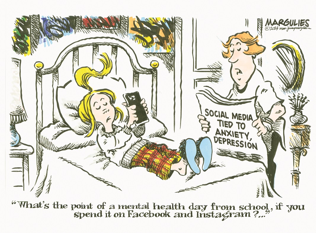 Editorial cartoon: Social media
