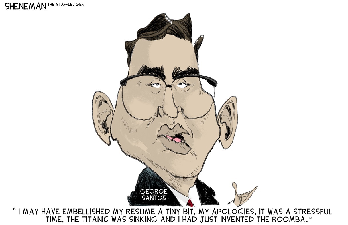 Editorial cartoon: George Santos
