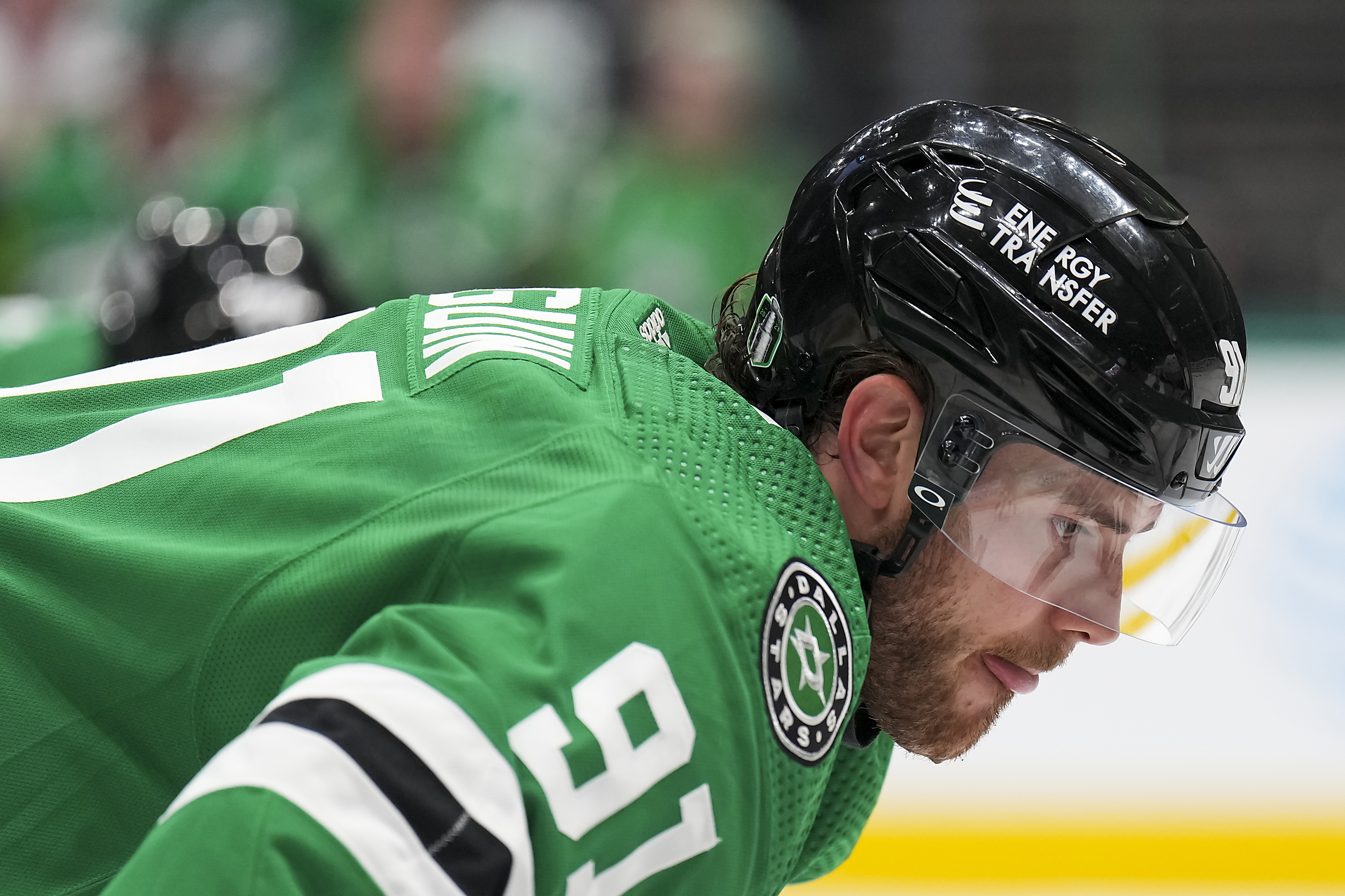 Joe Pavelski of the Dallas Stars throws a puck into the stands News  Photo - Getty Images