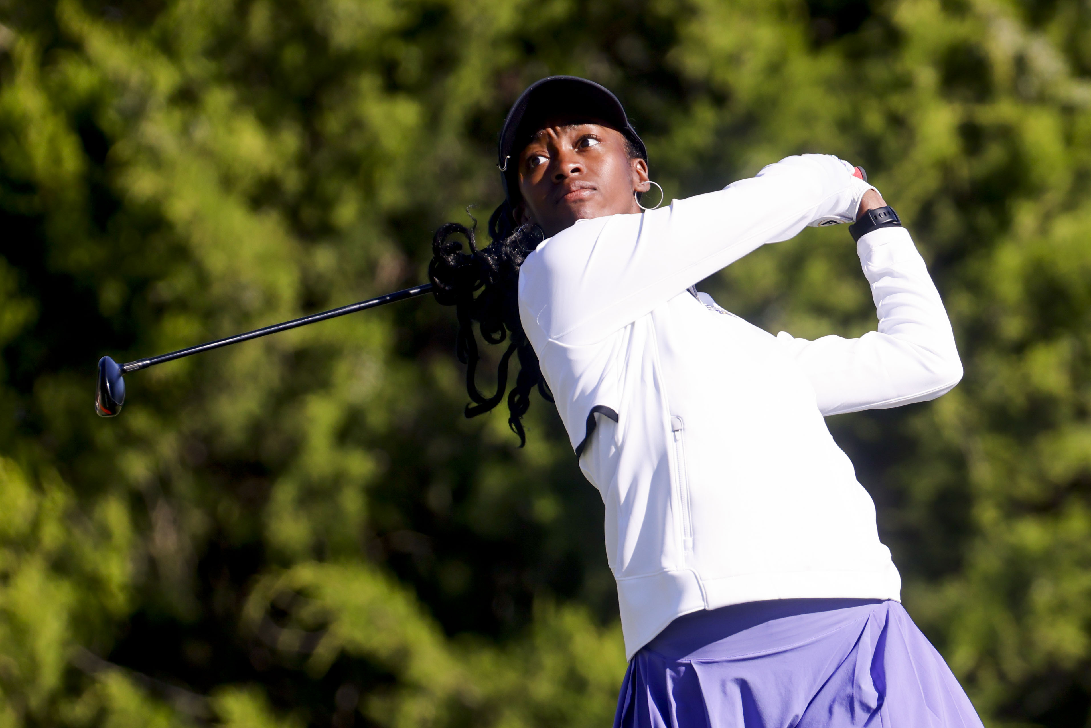 Kennedi Lee of North Carolina A&T, tees off on the seventh hole during the Southwest...