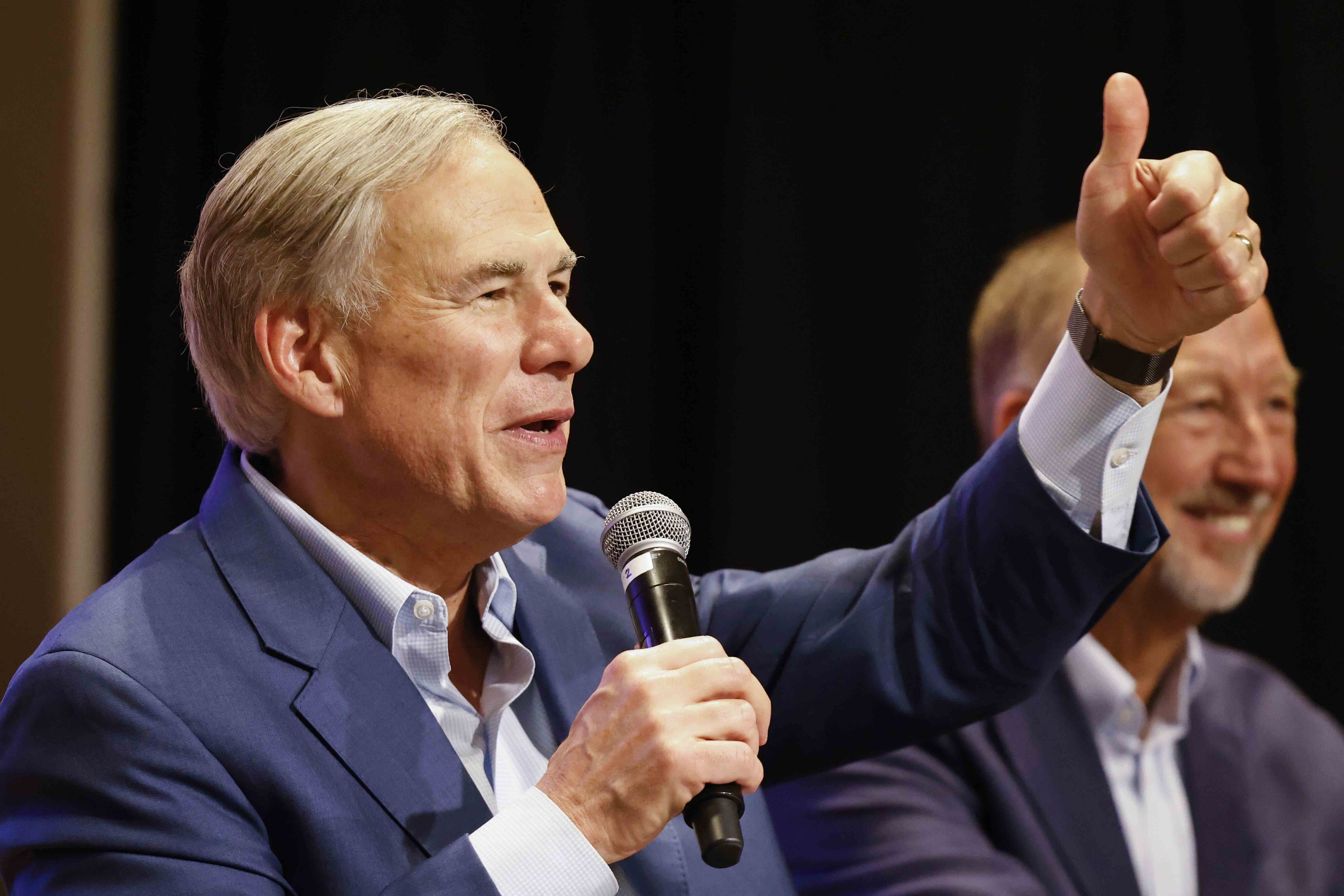 Texas Gov. Abbott poses for pictures with Astros World Series