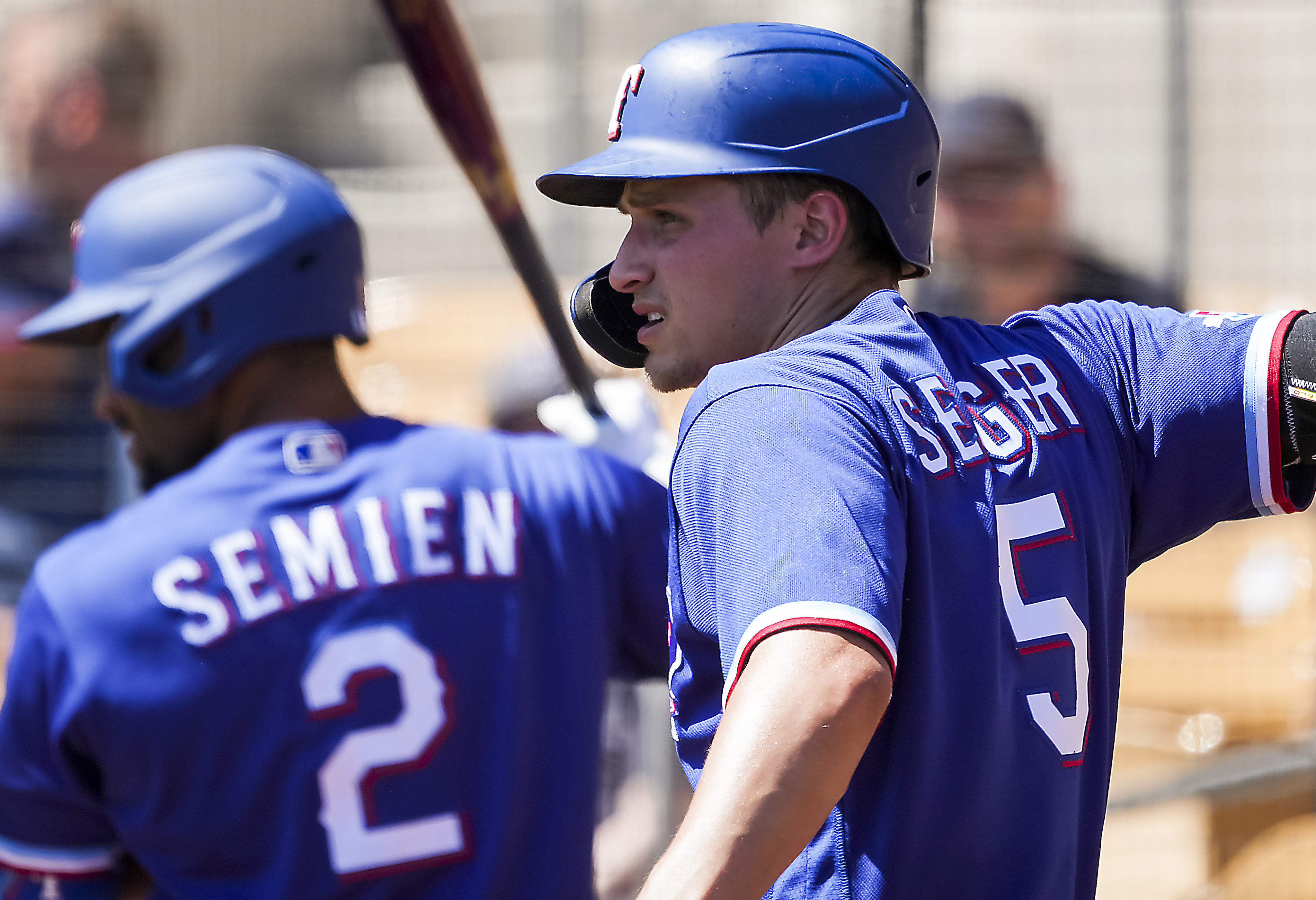 Corey Seager and Marcus Semien in home Rangers threads : r/baseball