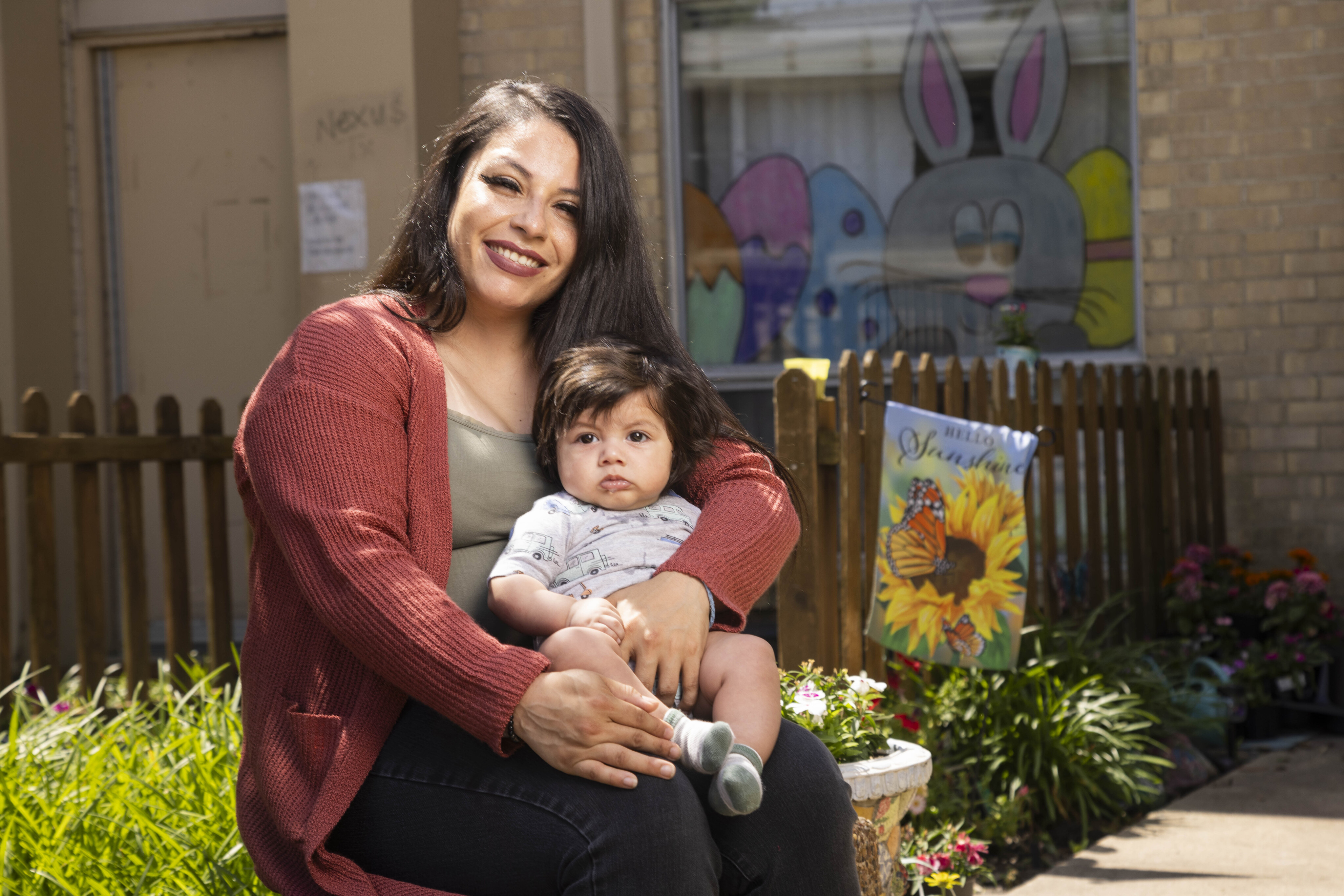 Mayra Ortiz and her son, Anthony, at Nexus Recovery Center on Tuesday. Since completing the...