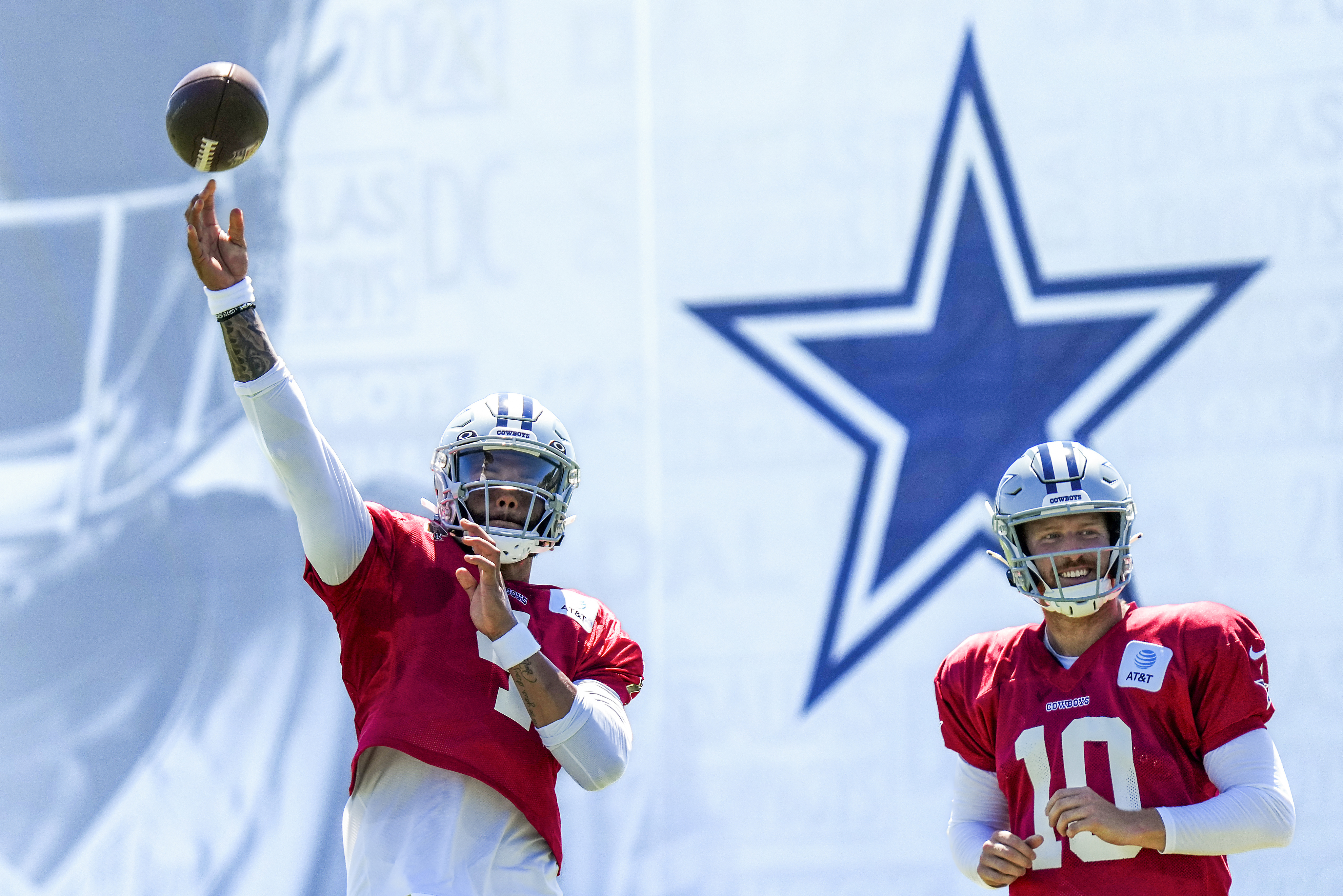 Nahshon Wright intercepts Dak Prescott at Cowboys training camp #shorts 