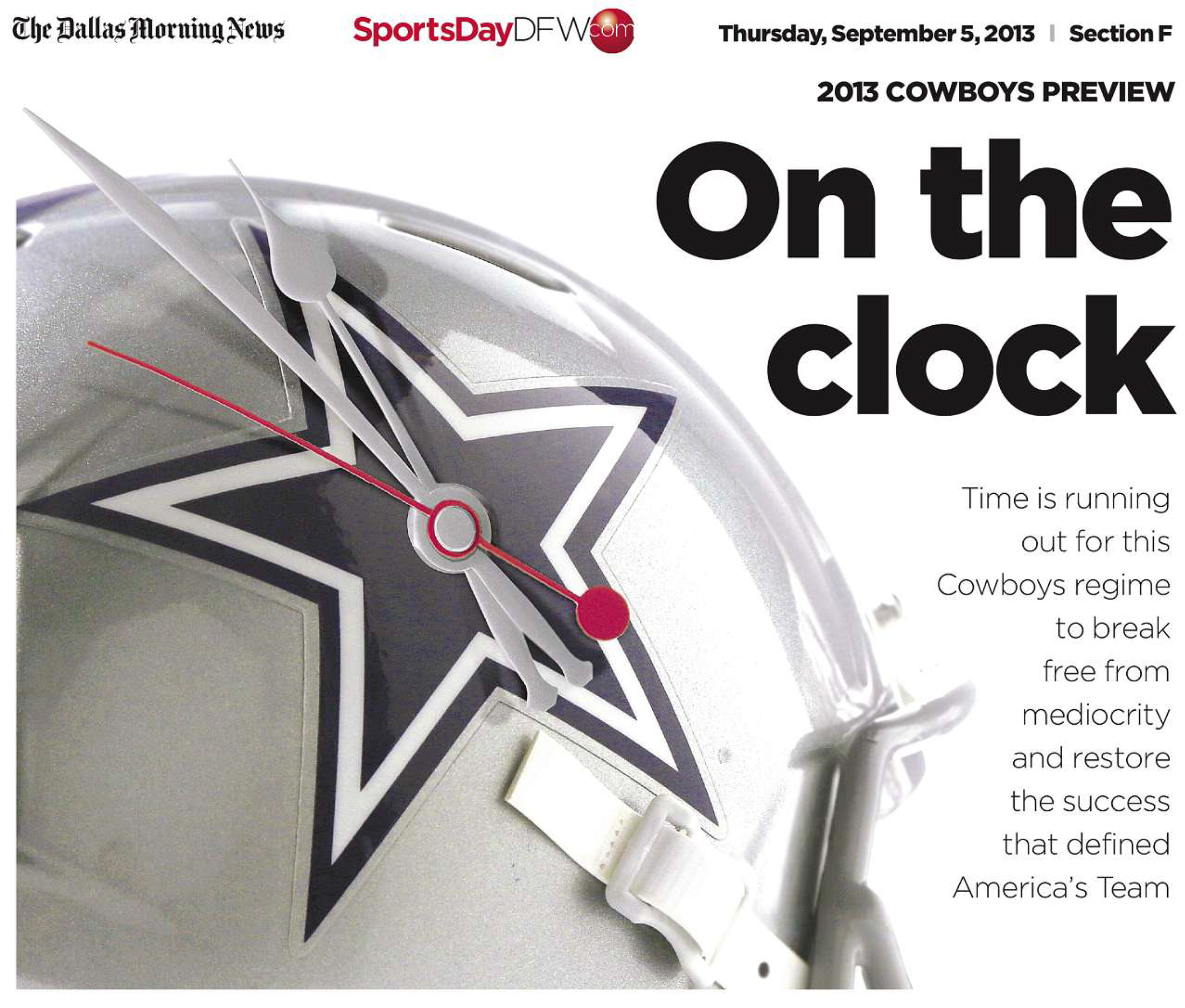 See the cover of every Cowboys preview section from The Dallas