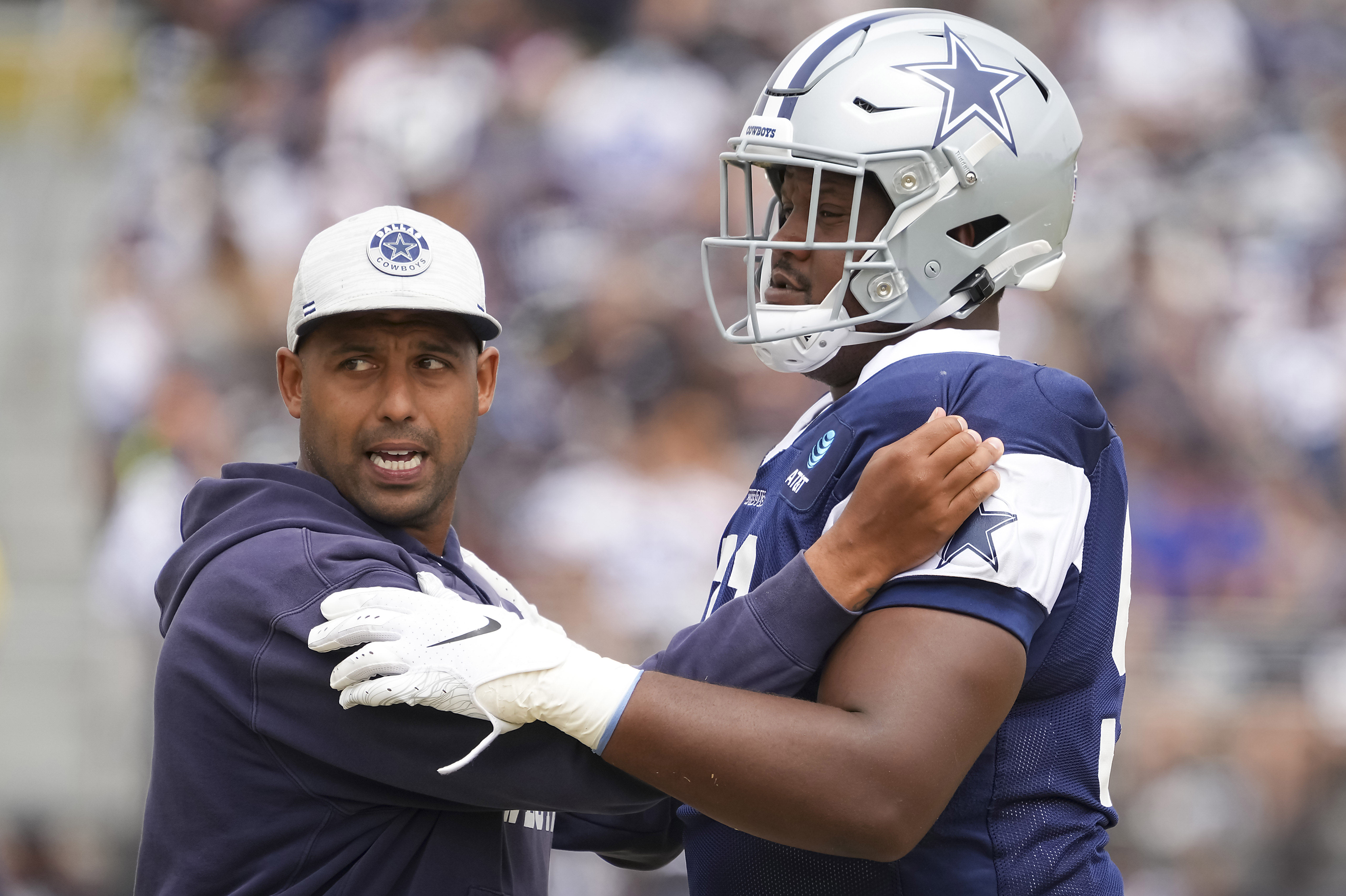 Dallas Cowboys defensive tackle Carlos Watkins (91) celebrates