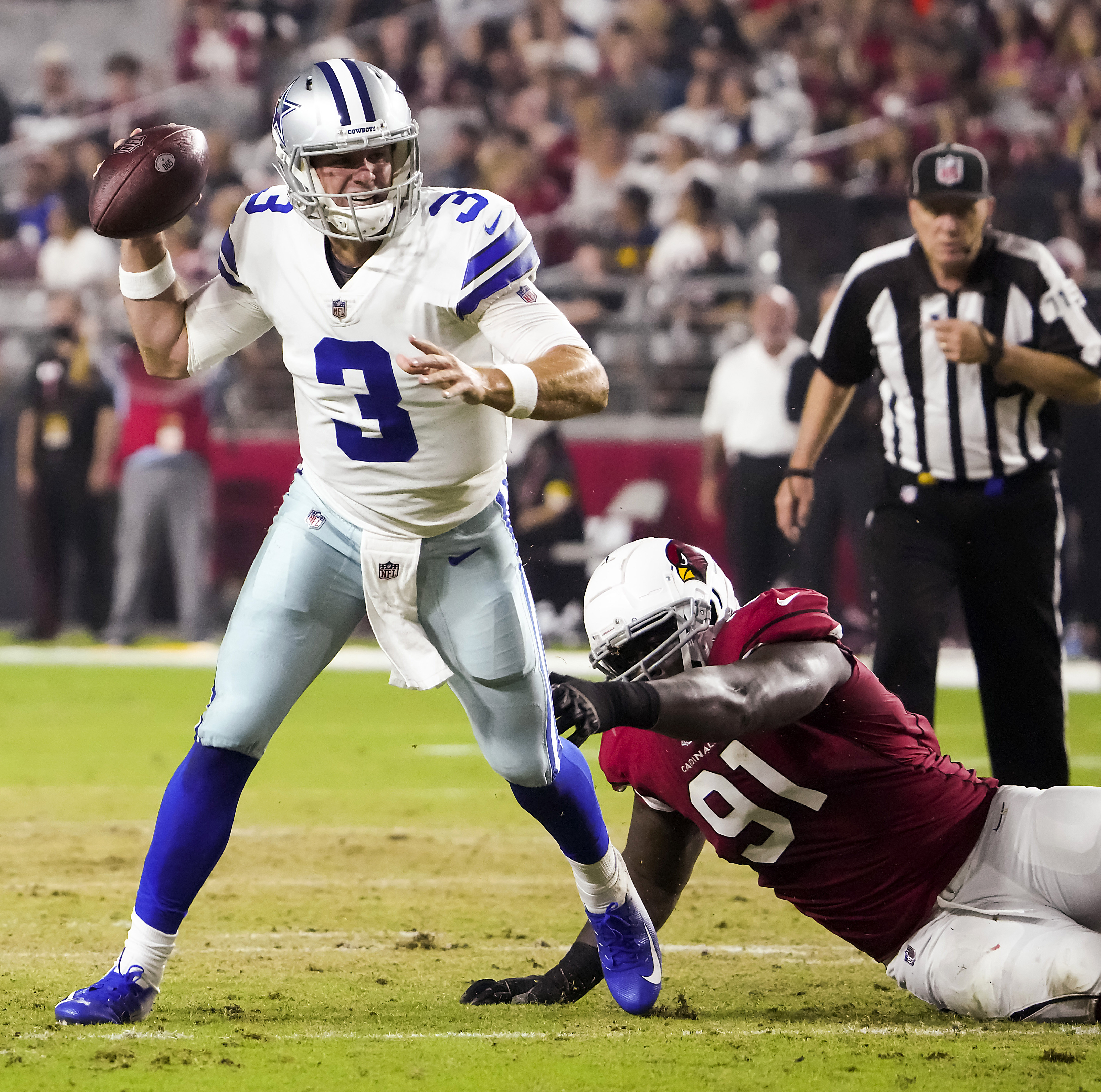 Cowboys DT Neville Gallimore exits game with left arm injury