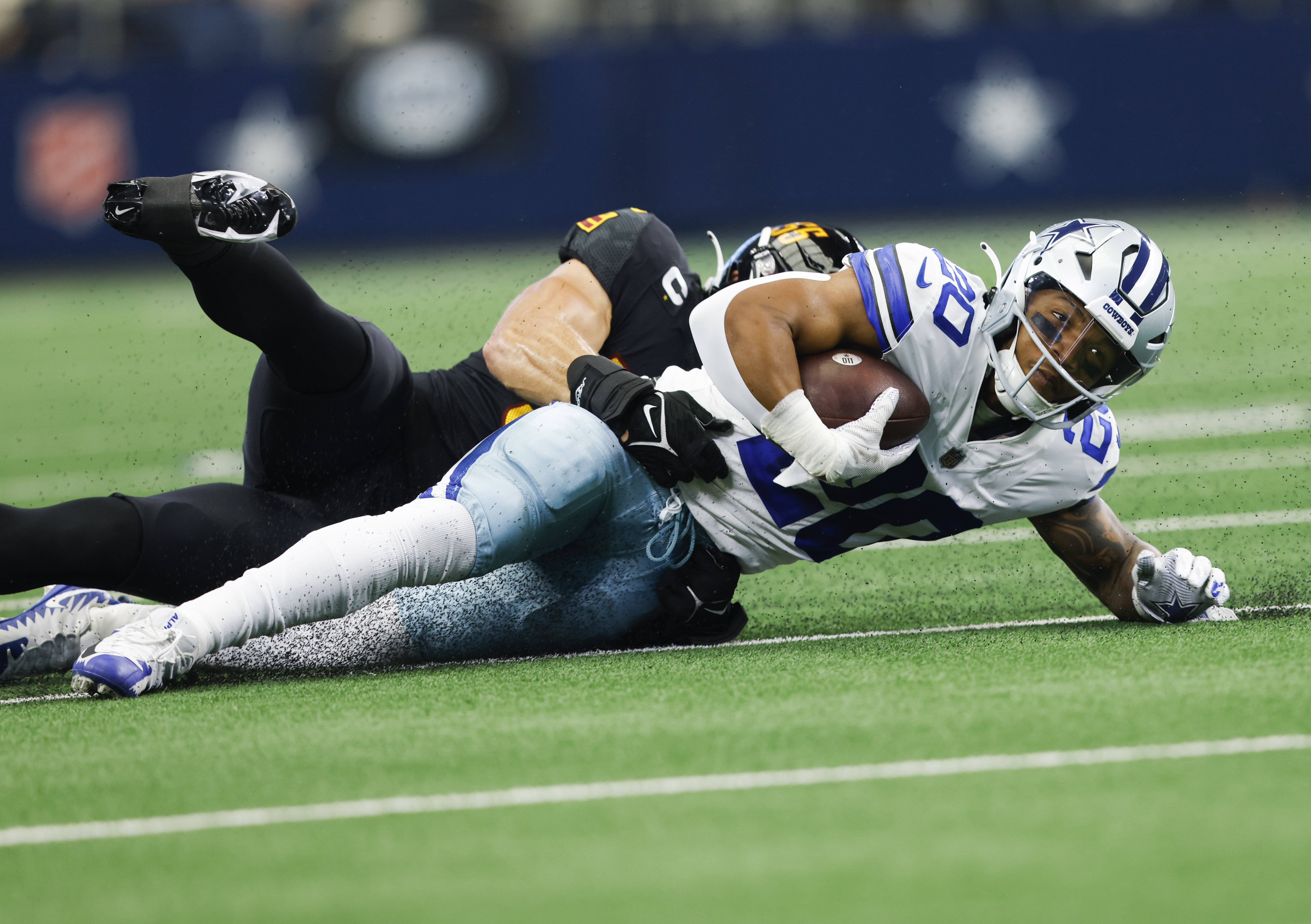 Washington Commanders cornerback William Jackson III (3) is seen during the  second half of an NFL football game against the Dallas Cowboys, Sunday,  Oct. 2, 2022, in Arlington, Texas. Dallas won 25-10. (