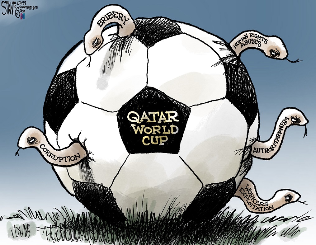 Editorial cartoon: Qatar corruption