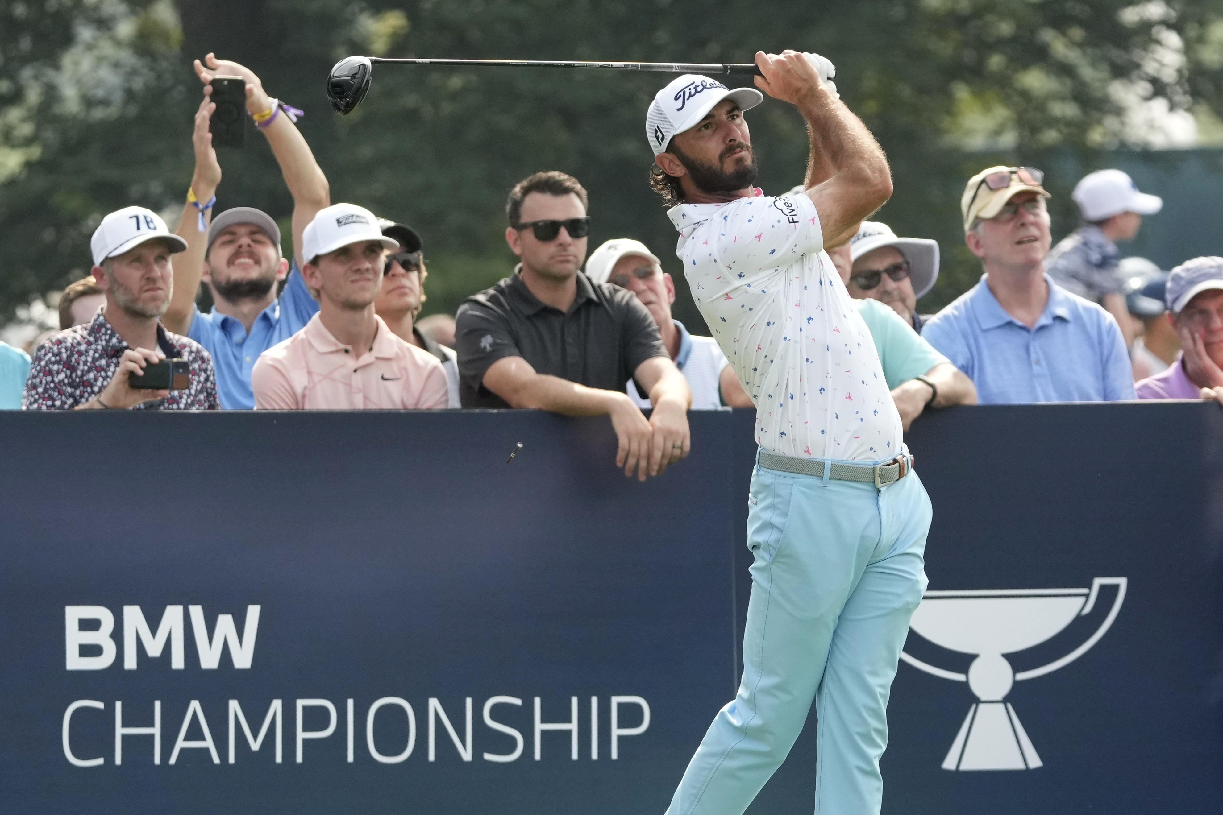 Max Homa sets course record, takes lead at BMW Championship; Scottie Scheffler in fifth