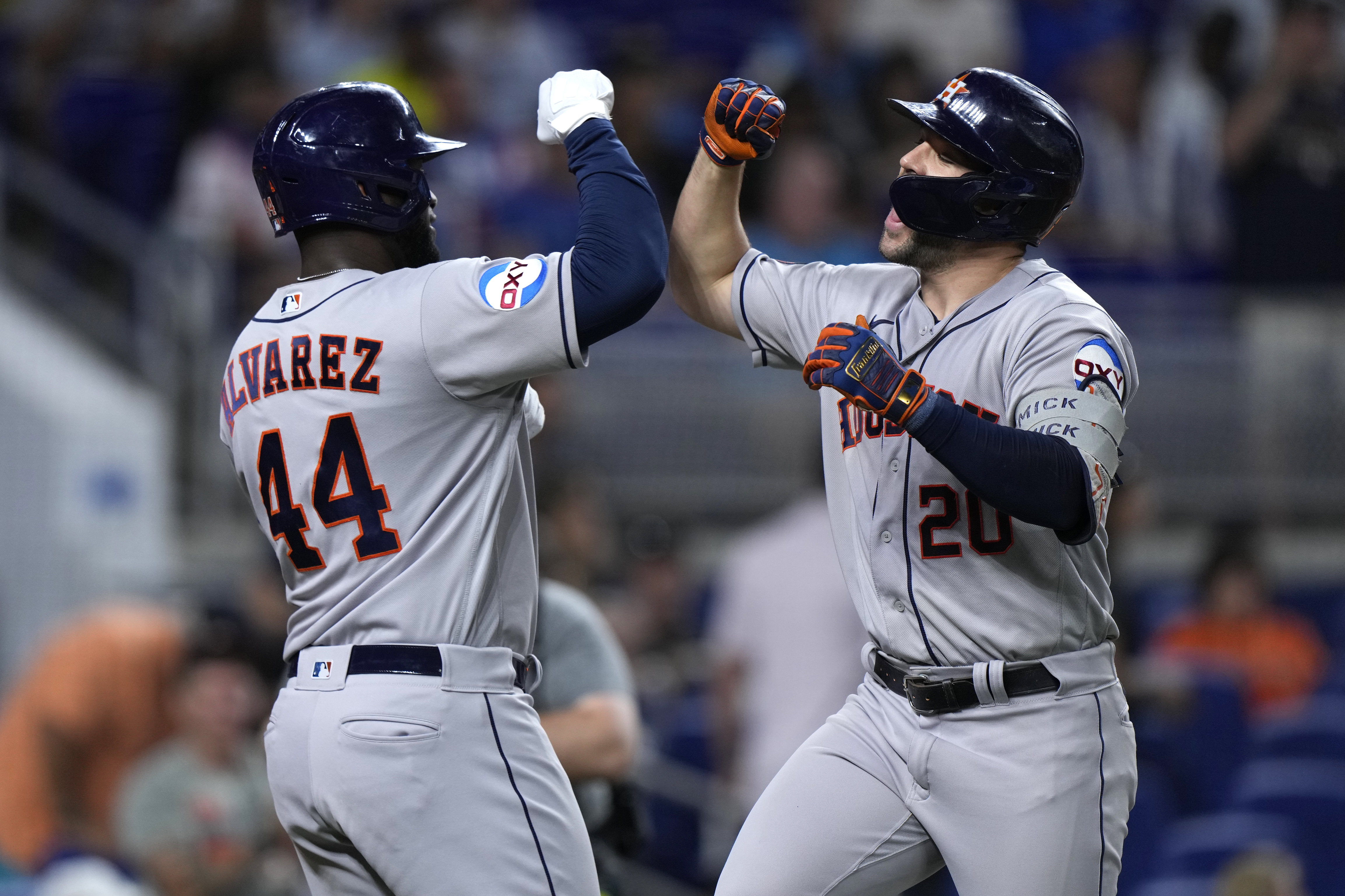 Early trio of homers leads Astros to rout of Marlins
