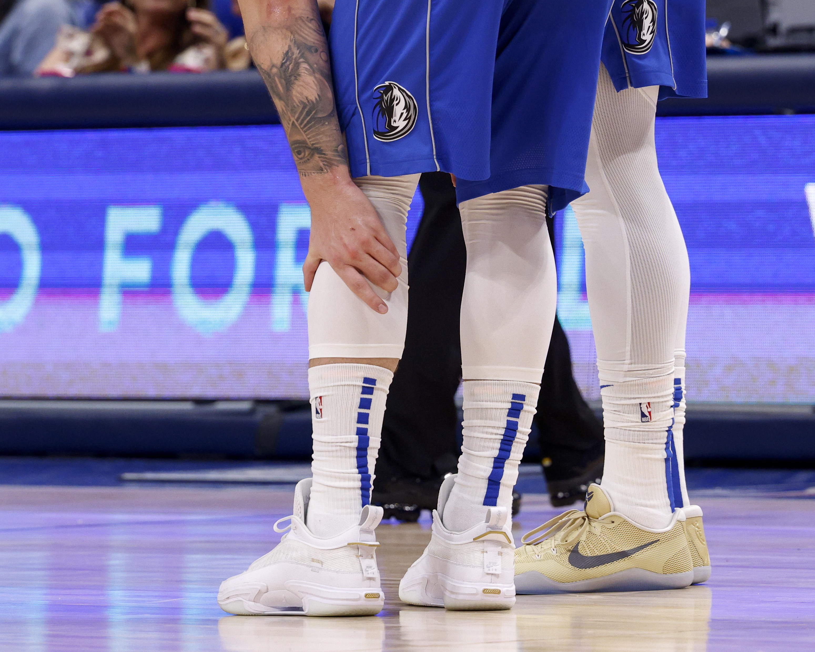 The Athletic on X: The Dallas Mavericks announce that an MRI confirms a  left calf strain for Luka Dončić. Dončić has begun treatment and there is  no timetable for his return ahead