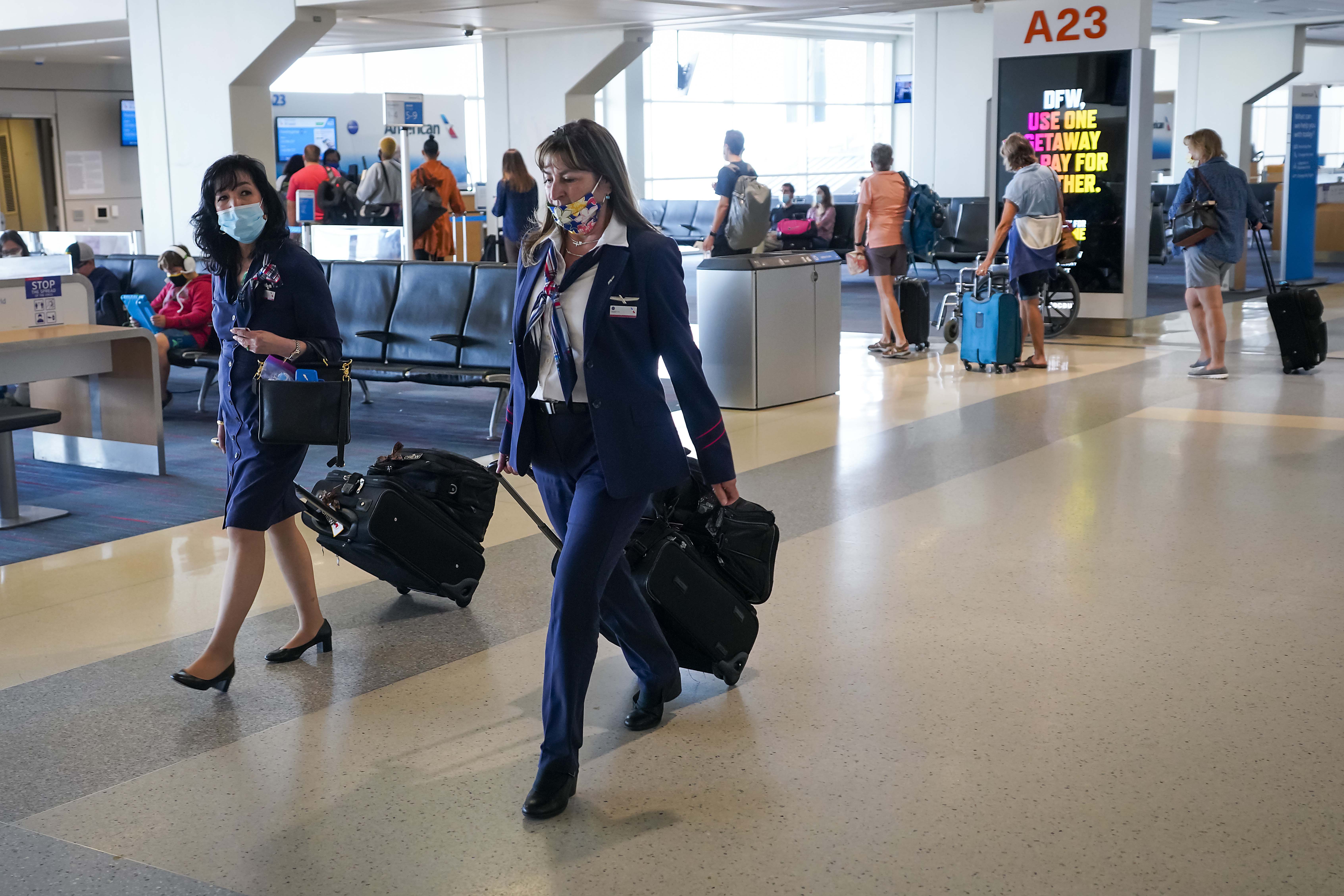 american airlines flight attendant luggage