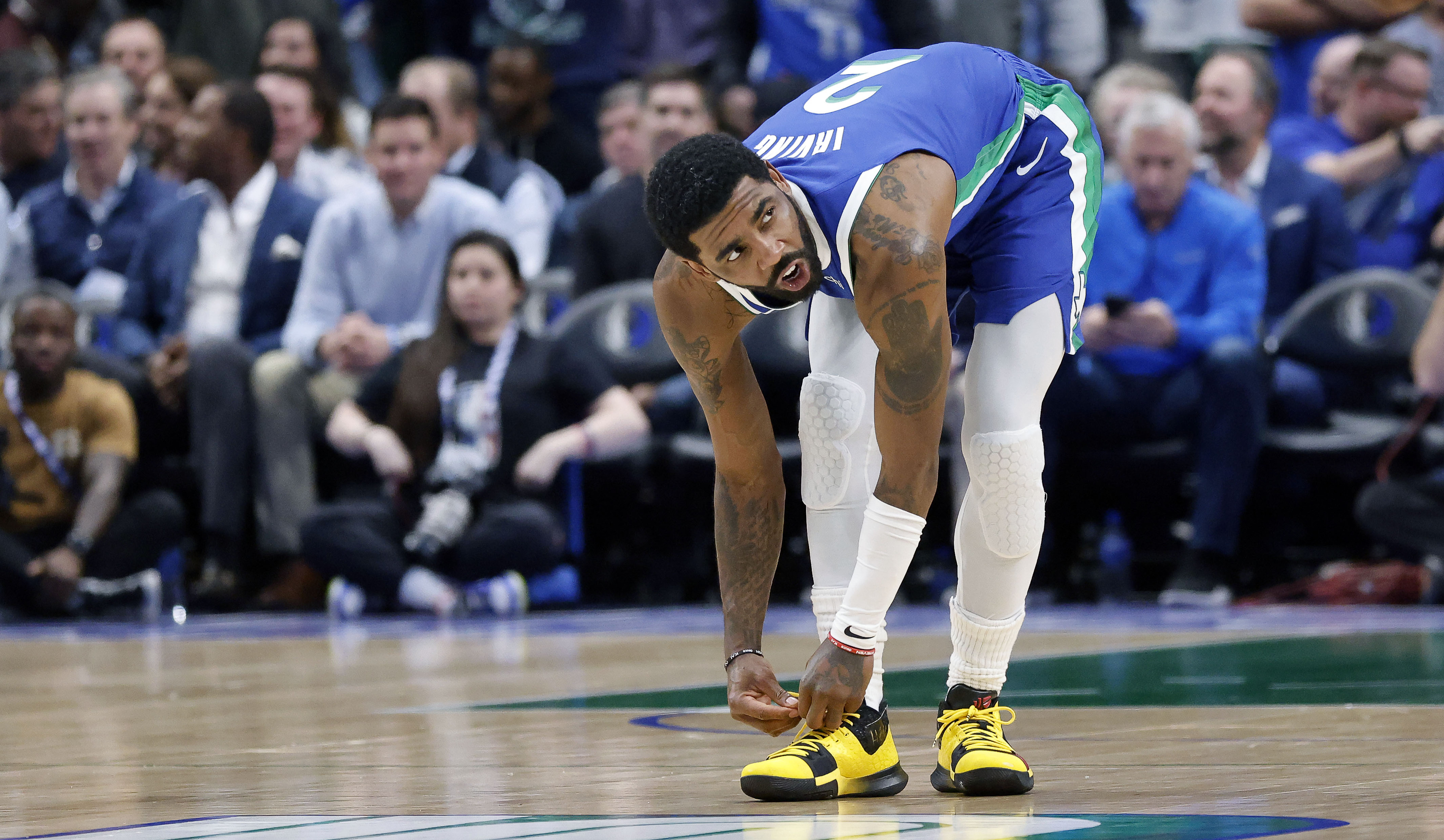 Mavericks' Kyrie Irving teases new deal very — for shoes, not NBA free agency