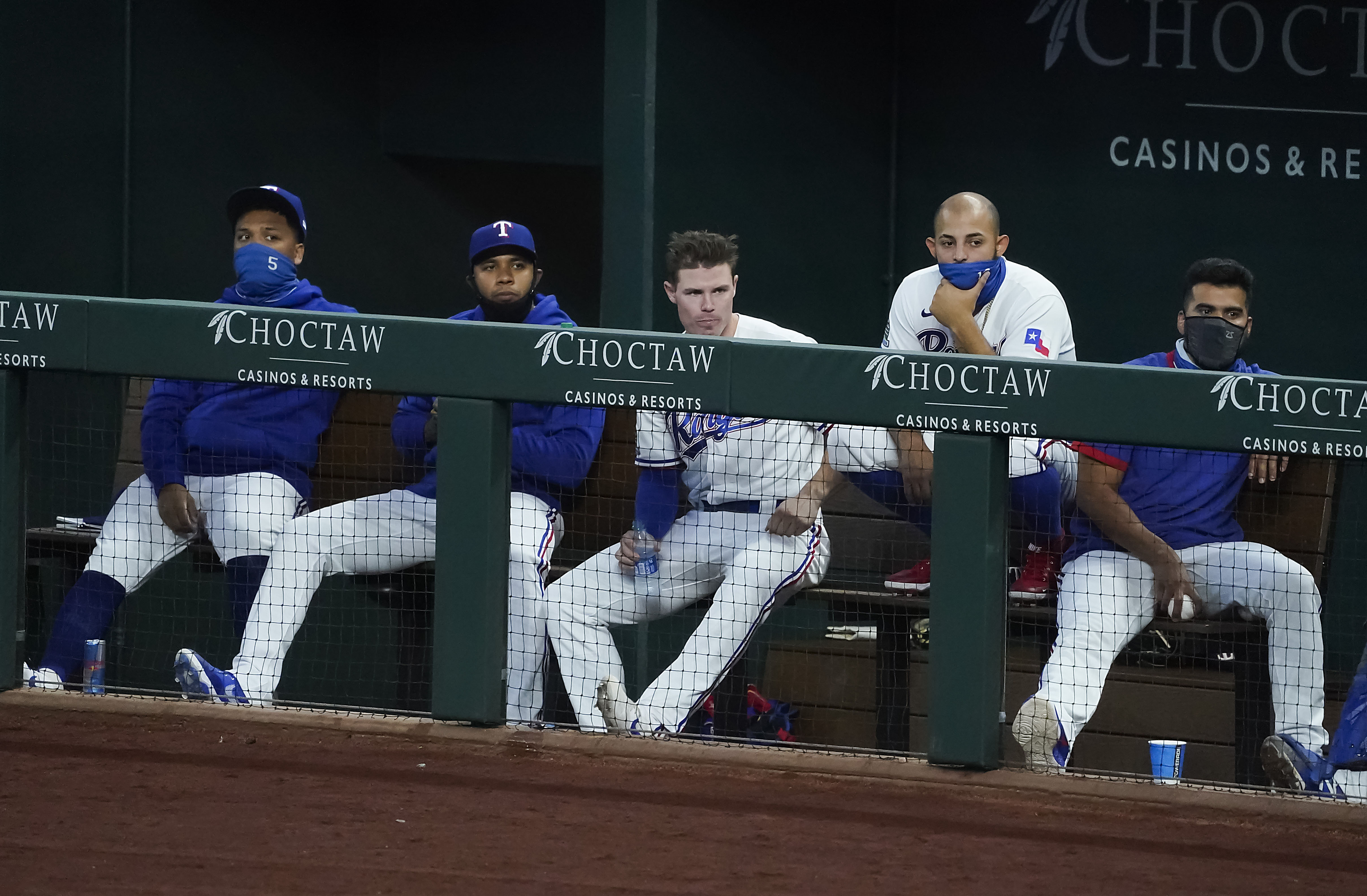 Rougned Odor of the San Diego Padres walks back to the dugout