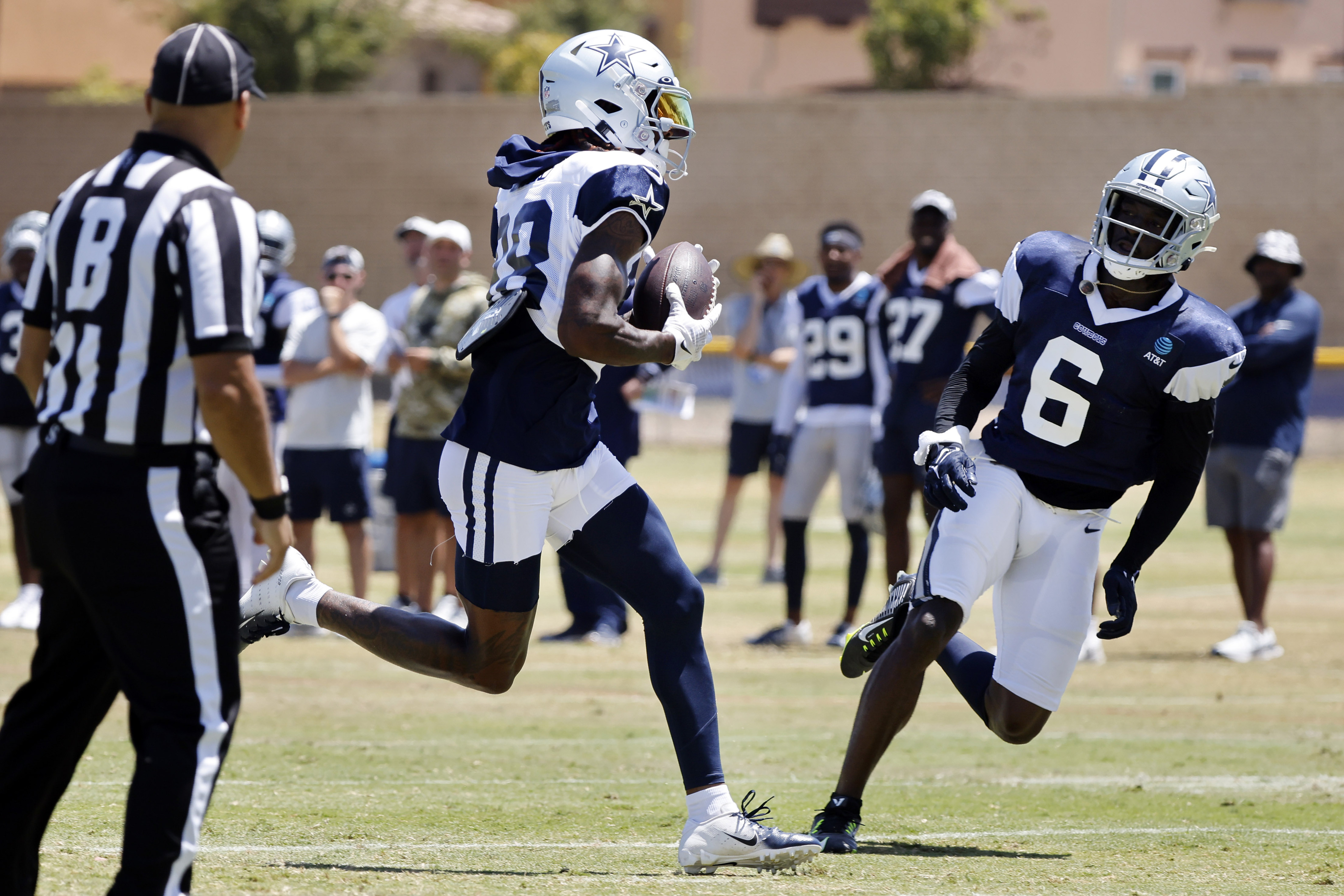 FRISCO, TX - JUNE 02: Dallas Cowboys wide receiver Simi Fehoko (81) makes a  catch during the