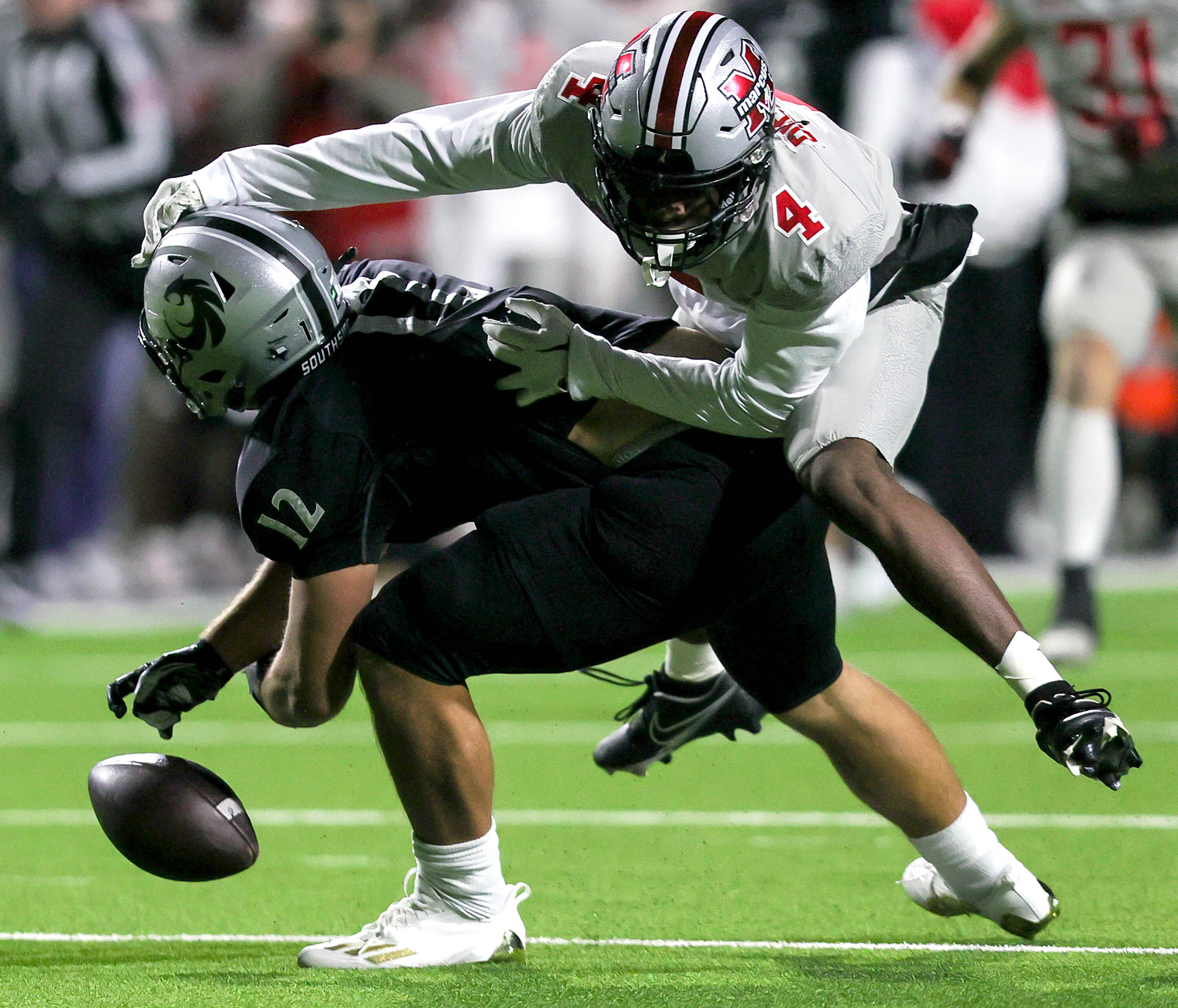 Photos: Truck stick! Denton Guyer QB Jackson Arnold pushes through