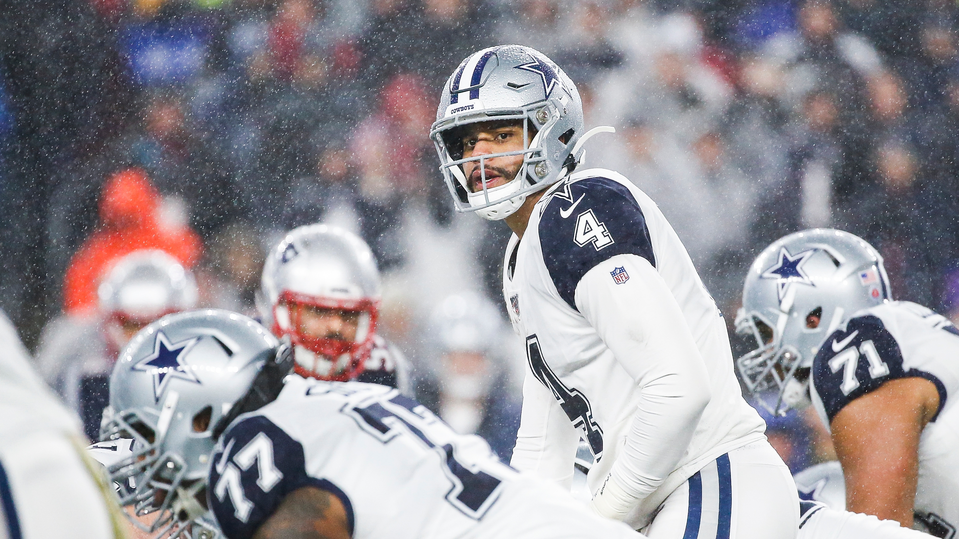 Dak Prescott wore a walking boot after Cowboys' OT win vs. Patriots