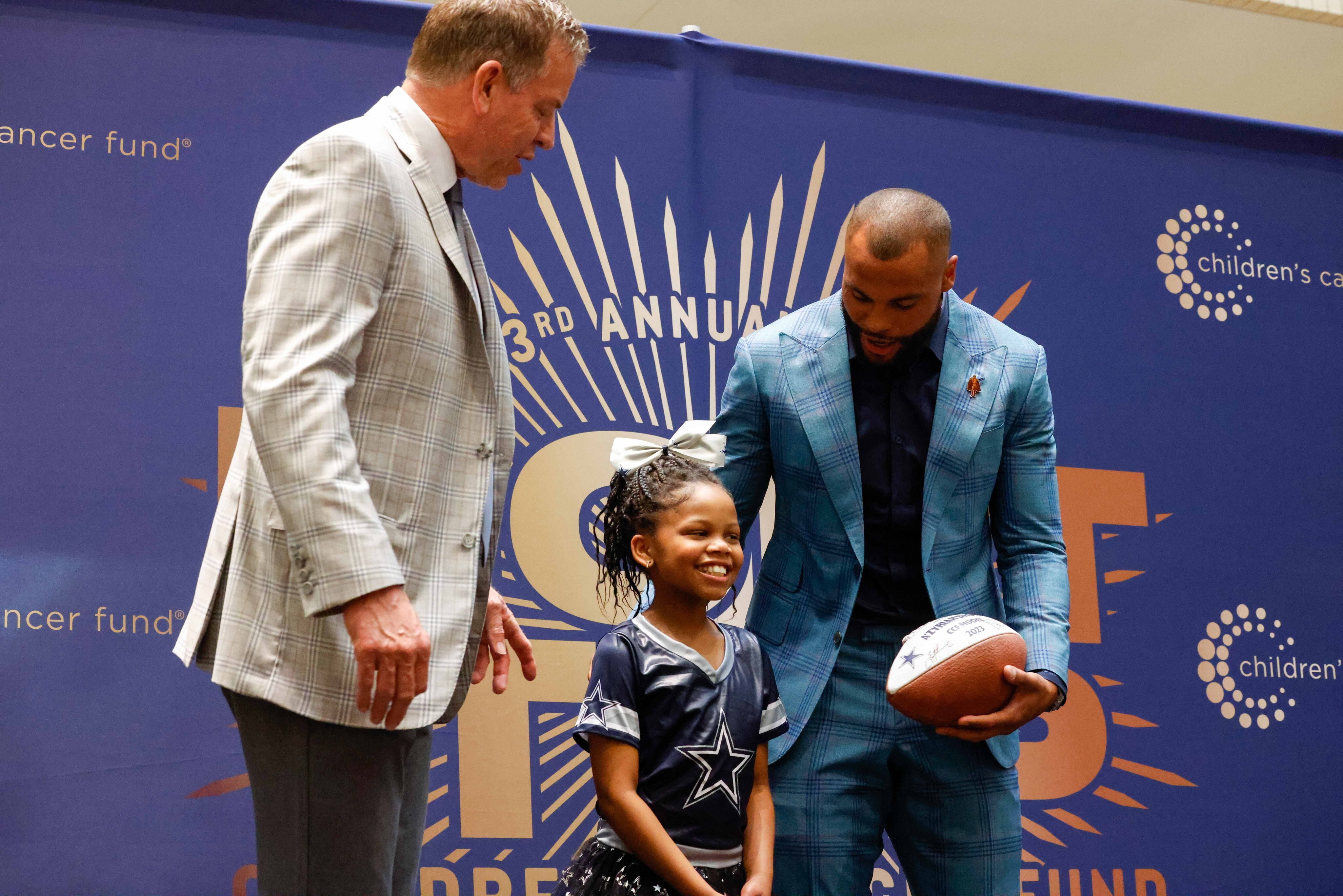 Photos: Dallas Cowboys QB Dak Prescott, Troy Aikman Team Up For Charity