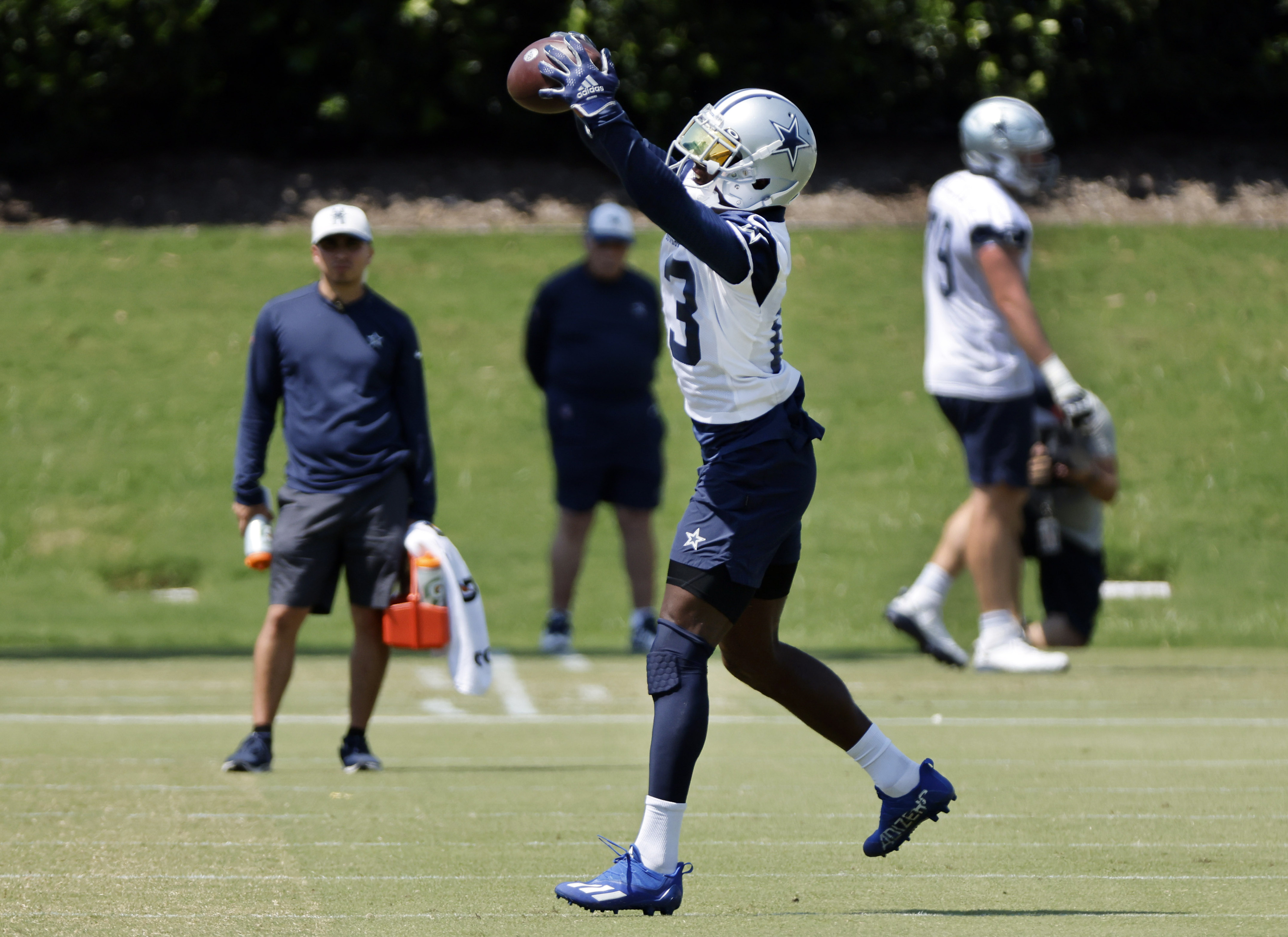 Dallas Cowboys wide receiver Michael Gallup (13) runs a pass route