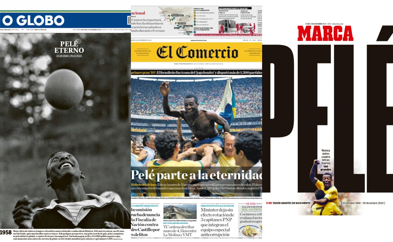 Murió Pelé: así lo homenajearon los medios más reconocidos del mundo en sus  portadas | FOTOS | RMMD DTCC | DEPORTE-TOTAL | EL COMERCIO PERÚ