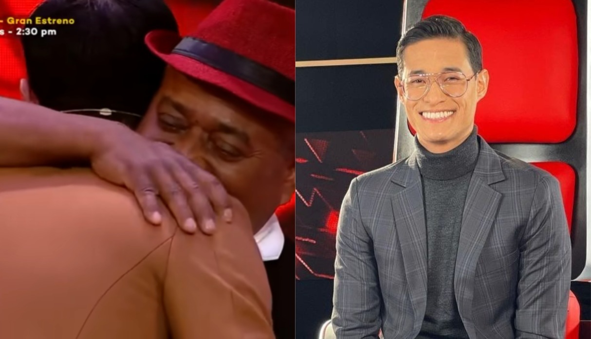 “La Voz Senior Perú”: Tony Succar le regala instrumentos a participante de “Los Bardos del son”. (Foto: @tonysuccar/captura de video)