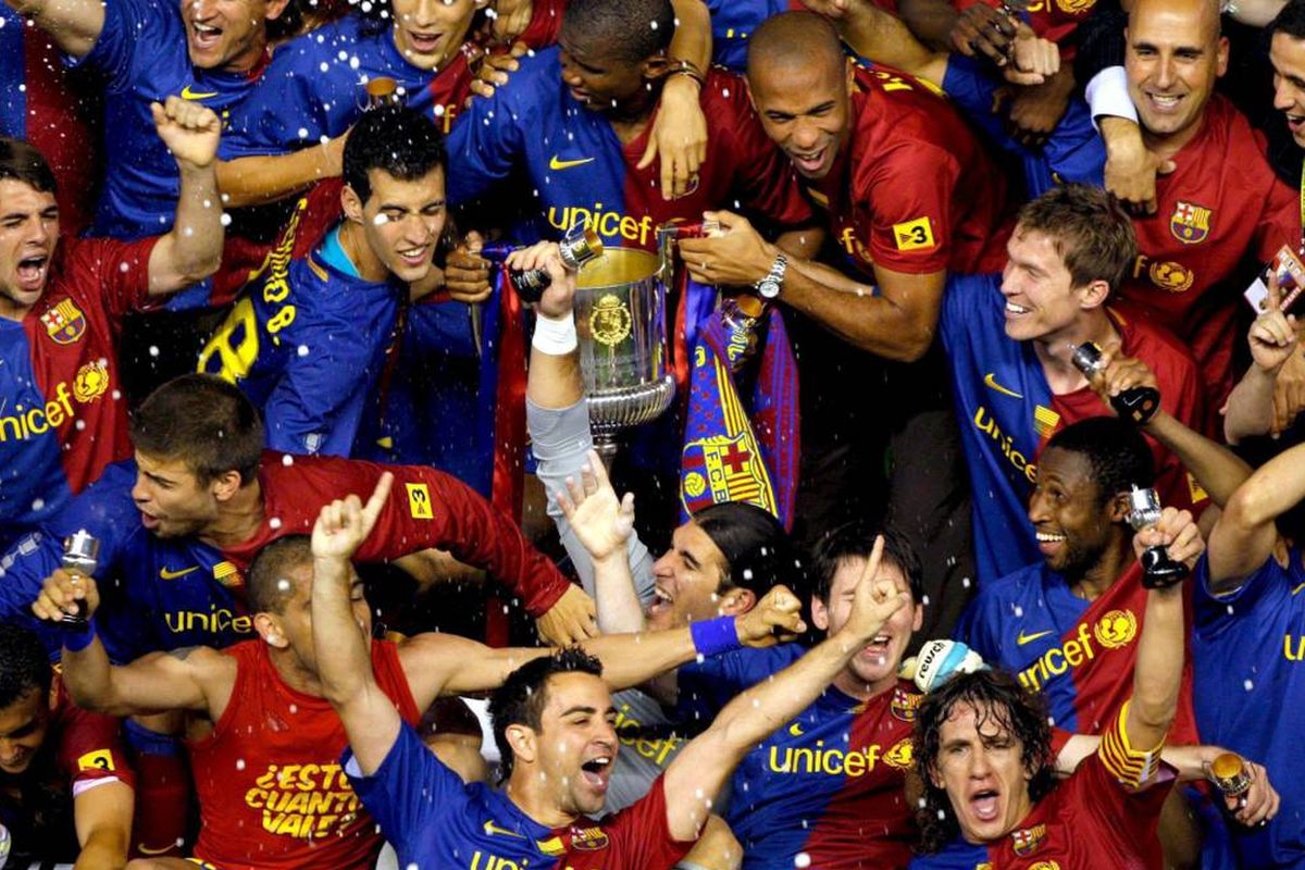 FC Barcelona Pep Guardiola y el 11 con el que ganó su primer título como director técnico culé