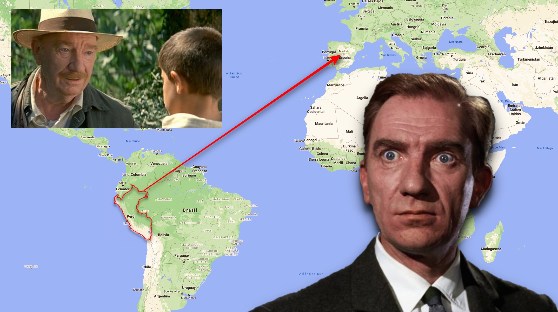 Izq.: El actor y director Fernando Fernán Gómez en la película "La lengua de las mariposas" (1999). Der.: En el clásico "Mayores con reparos" (1965). Este actor, director y escritor, considerado uno de los mayores exponentes del cine ibérico; nació en Lima.