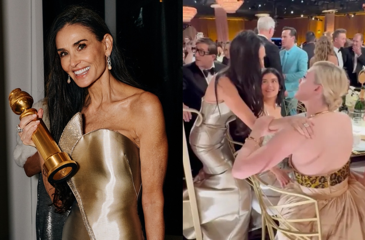 Kylie Jenner vivió incómodo momento cuando Demi Moore la ignoró en los Globos de Oro 2025. (Foto: Instagram)