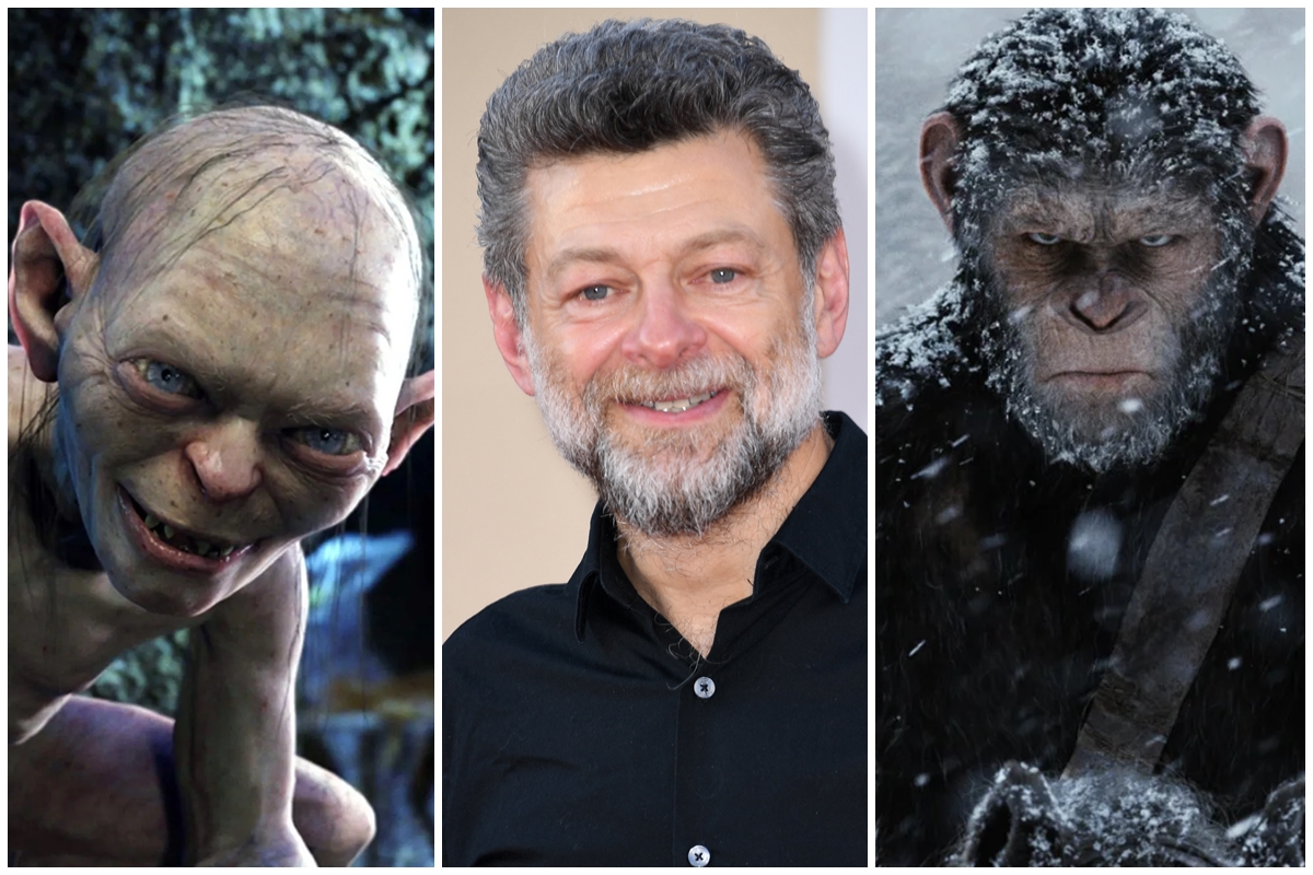 Gollum (izquierda) y Caesar, dos de los roles más icónicos del actor británico Andy Serkis (centro). (Foto: New Line Cinema/AFP/20th Century Films)