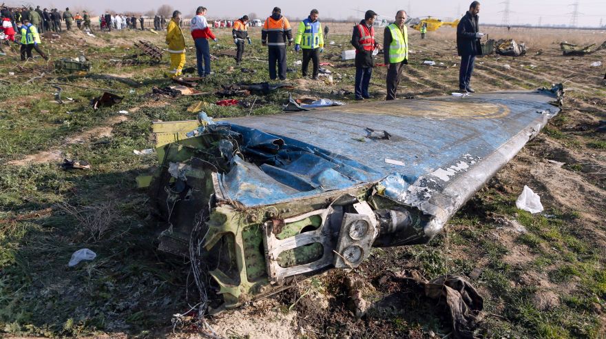 A handout photo provided by the Iranian news agency IRNA on January 8, 2020, shows rescue teams working at the scene of a Ukrainian airliner that crashed shortly after take-off near Imam Khomeini airport in the Iranian capital Tehran. Search-and-rescue teams were combing through the smoking wreckage of the Boeing 737 flight from Tehran to Kiev but officials said there was no hope of finding anyone alive. The vast majority of the passengers on the Ukraine International Airlines flight were non-Ukrainians, including 82 Iranians and 63 Canadians, officials said. - RESTRICTED TO EDITORIAL USE - MANDATORY CREDIT "AFP PHOTO/IRNA/AKBAR TAVAKOLI" - NO MARKETING NO ADVERTISING CAMPAIGNS - DISTRIBUTED AS A SERVICE TO CLIENTS ---
 / AFP / IRNA / IRNA / Akbar TAVAKOLI / RESTRICTED TO EDITORIAL USE - MANDATORY CREDIT "AFP PHOTO/IRNA/AKBAR TAVAKOLI" - NO MARKETING NO ADVERTISING CAMPAIGNS - DISTRIBUTED AS A SERVICE TO CLIENTS ---
