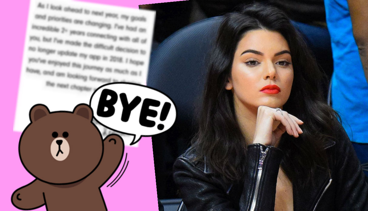 ¡Kendall Jenner le dice adiós a su aplicación! ¿Cuál es el motivo