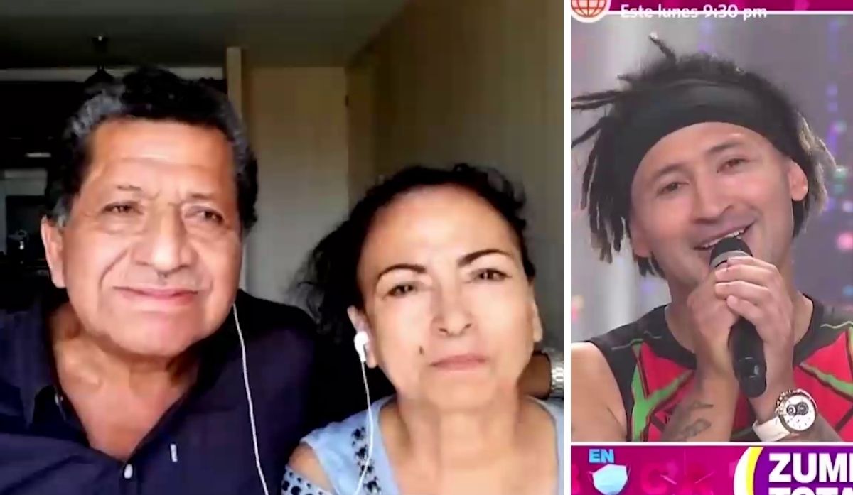 Los padres de "Zumba" agradecieron a su hijo por ayudarlos a salir de la enfermedad. (Foto: Captura América TV).