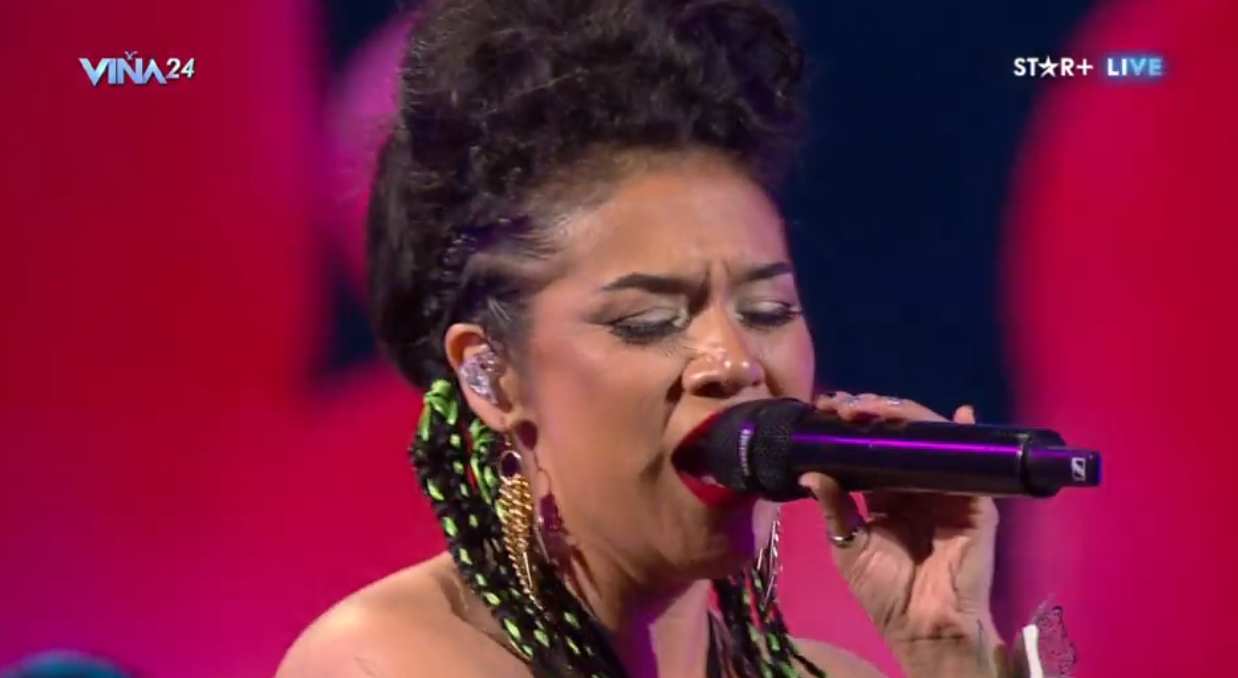 Ruby Palomino en su paso por Viña del Mar 2024.