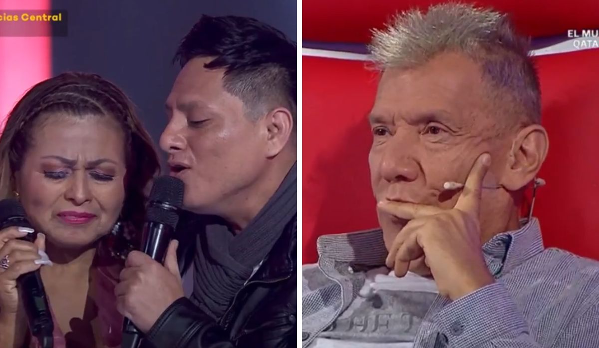 Raúl Romero se emocionó con la presentación de mujer de 60 años y su hijo, exparticipante de "La Voz Perú". (Foto: captura Latina)