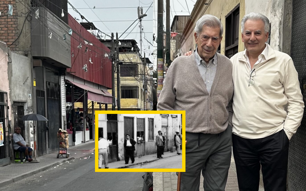 Mario Vargas Llosa reaparece en el "Jirón Huatica", la antigua 'zona rosa' de "La ciudad y los perros" | Foto: @AlvaroVargasLl (X, antes Twitter)