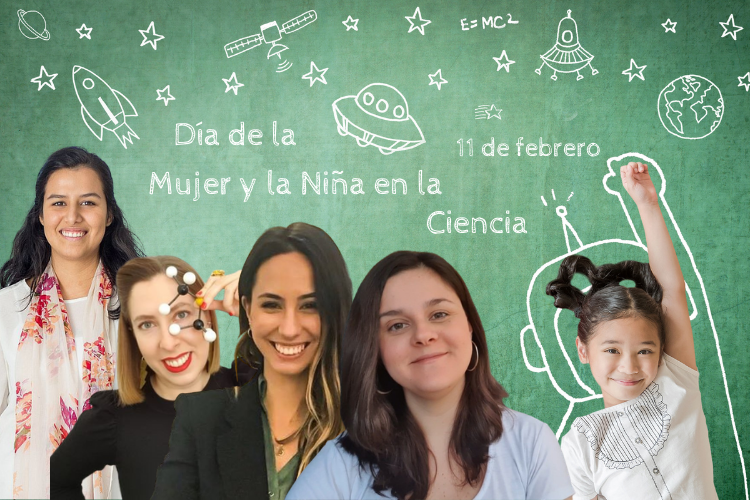 Alejandra Ruiz León (@mitocondria.cc), Deborah García Bello (@deborahciencia), Laura Taina González (@cienciaconlaura) y Carla Arce - Tord (@astrocarlaa) son científicas que han hecho de Instagram una tribuna para difundir sus conocimientos y que bien pueden servir de modelo para niñas de todo el mundo. (Fotocomposición: El Comercio)
