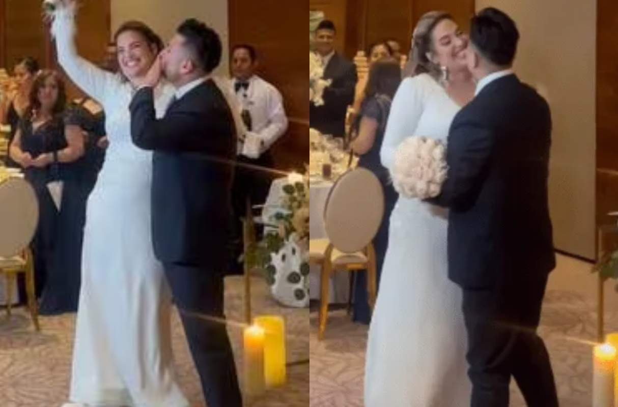 Deyvis Orosco y Cassandra Sánchez se casaron en una boda íntima celebrada en Miraflores el 21 de diciembre. (Foto: Captura de video)