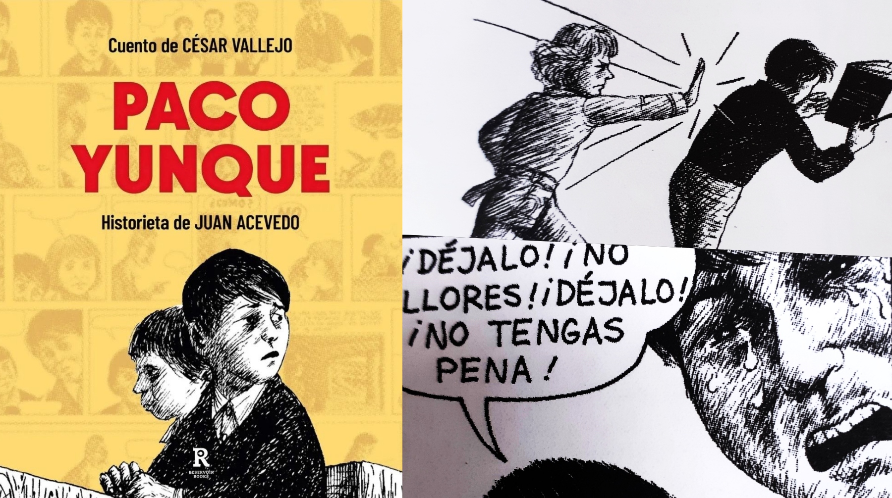 Imágenes del cómic que adapta "Paco Yunque", cuento del peruano César Vallejo que ya es un clásico obligatorio en los colegios del país.