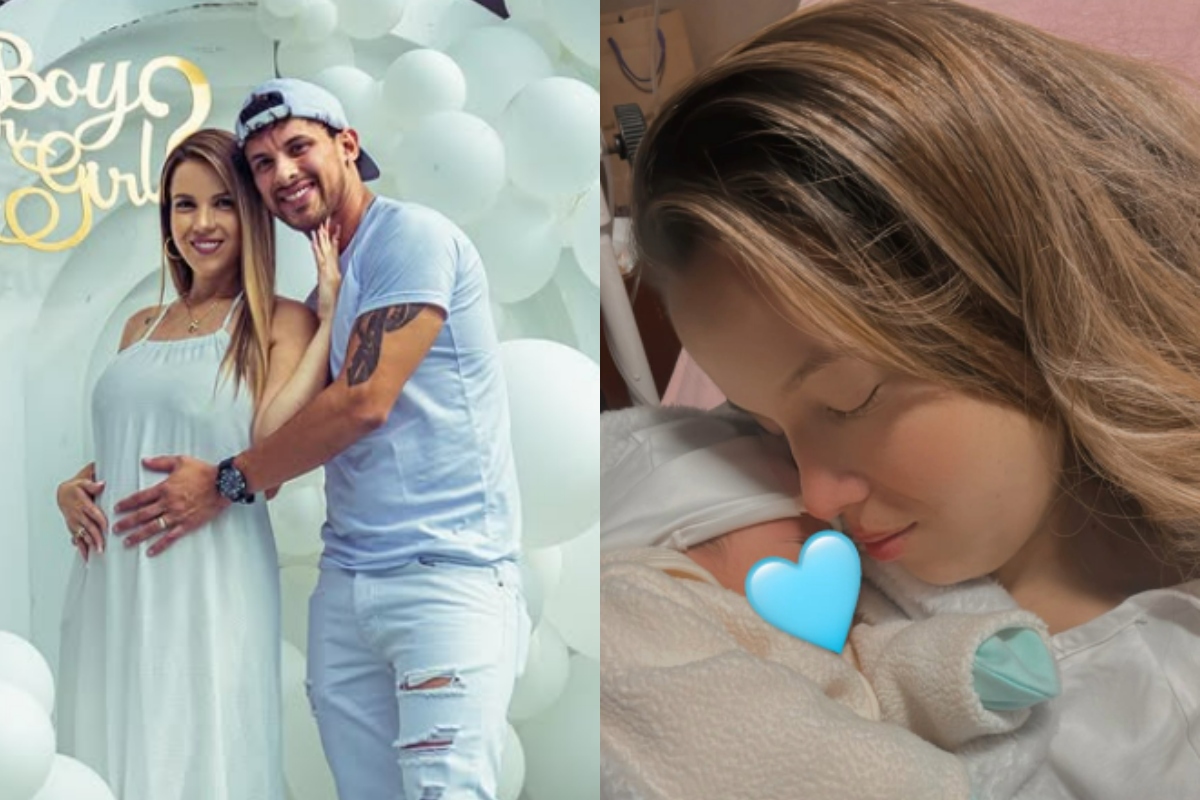 Greissy publicó una tierna imagen del recién nacido y agradeció a Randol por su apoyo durante el parto. (Foto: Composición)