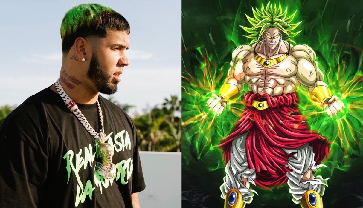 Anuel AA aparece en Instagram con el cabello pintado de verde y se compara con Broly de “Dragon Ball”. (Foto: Instagram)