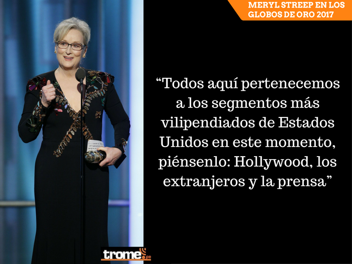 Globos De Oro: Meryl Streep Y Su Potente Discurso En El Que Deja Mal ...