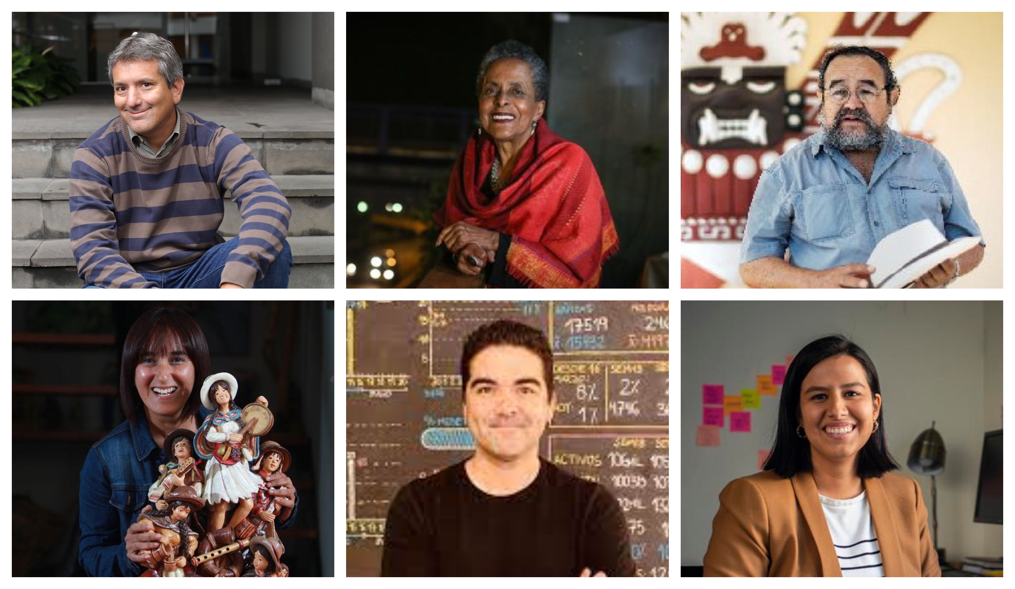 Santiago Roncagliolo, Susana Baca, Walter Alva, Sonaly Tuesta, Marco Loret de Mola y Alejandra Ruiz León comparten con El Comercio su sentir por la patria. (Imagen compuesta: El Comercio)