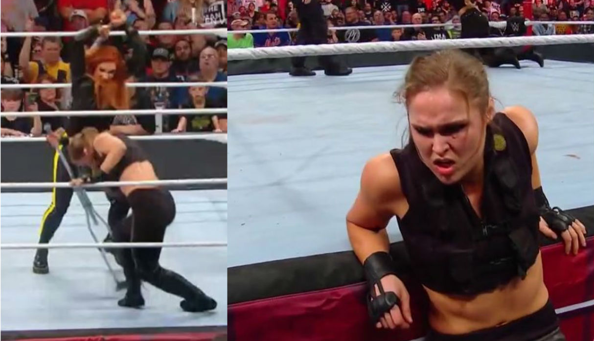 Ronda Rousey Retuvo Su Título Pero Fue Atacada A Muletazos Por Becky Lynch En Wwe Elimination