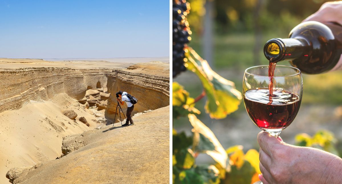La excursión al Cañón de los Perdidos ofrece paisajes únicos e impresionantes. Después del esfuerzo, bien vale tomarse unas copas de vinos iqueños.