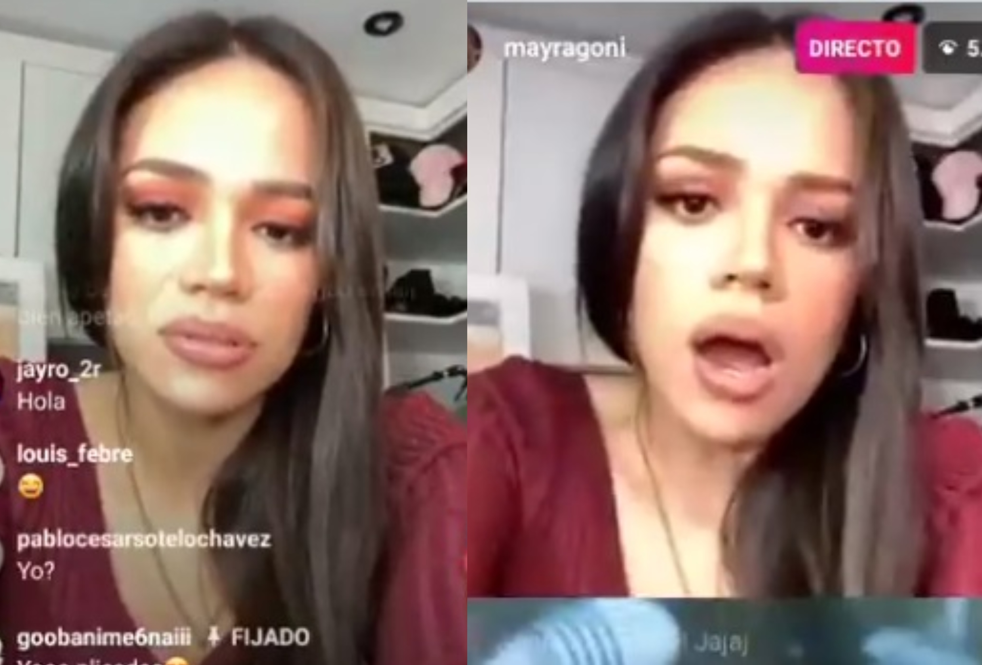 Mayra Goñi es víctima de acoso sexual mientras se encontraba en una transmisión en vivo (Foto Instagram)
