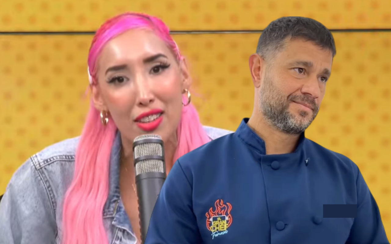 Cint G, creadora de la 'Chicha-Pop', fue defendida por Giacomo Bocchio en 'El Gran Chef: Famosos' tras denunciar bullying de Yaco Eskenazi, lo que frenó los ataques | Foto: Sin Vueltas (Captura) / EGCF (Captura) / Composición EC