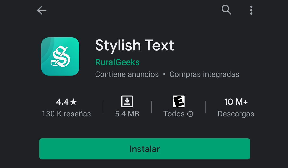 La app se llama Stylish Text y es totalmente gratuita en Google Play. (Foto: WhatsApp)